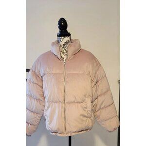 NINE WEST JACKET WOMENS VELVET PUFFER XXL PINK NEW